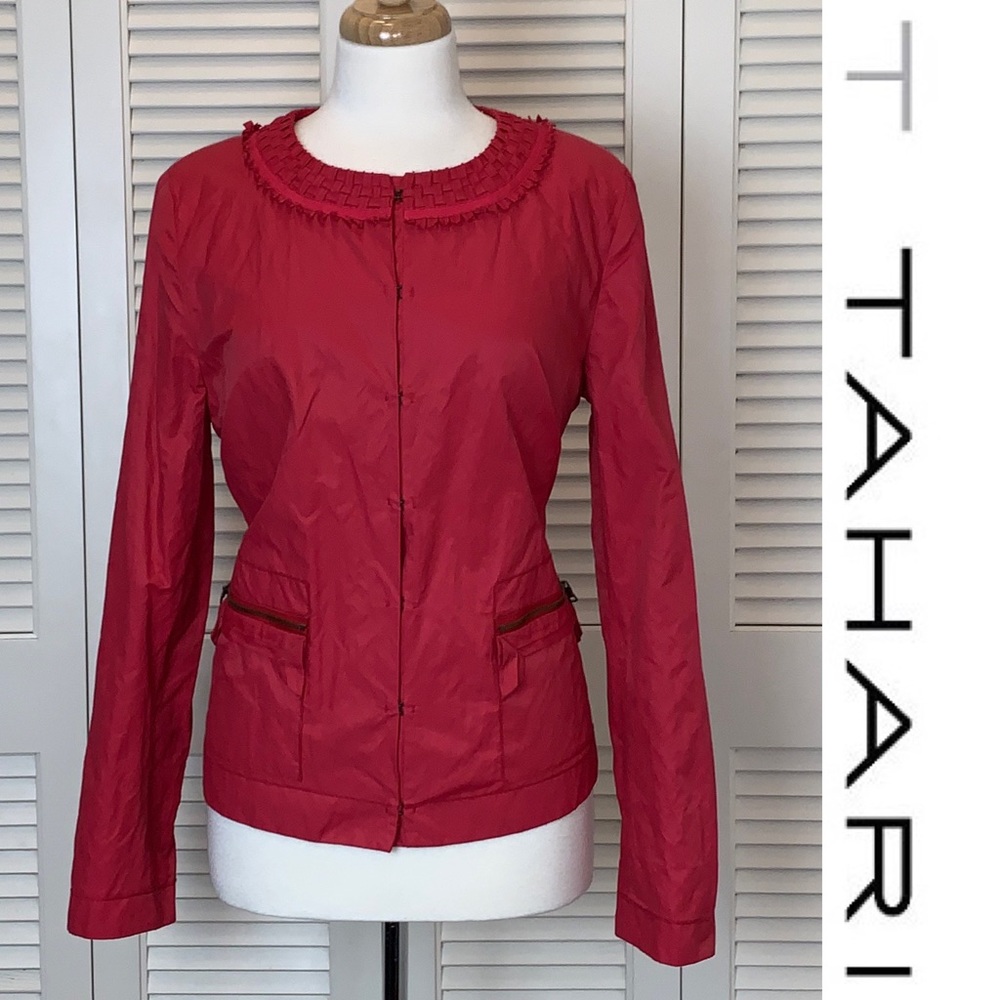 T. Tahari Reddish/Pink Blazer